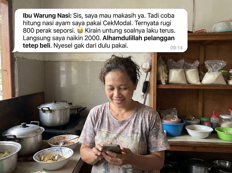 Testimoni warung nasi — CekModal